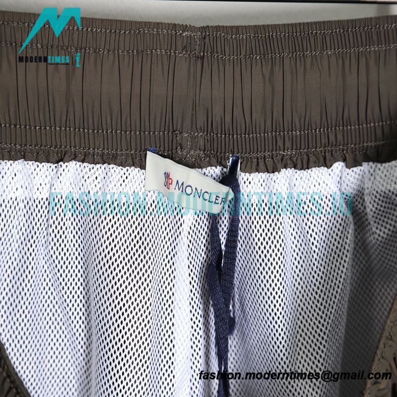 Moncler - White Leather Beach Shorts Pants Moncler - White Leather Beach Shorts Pants